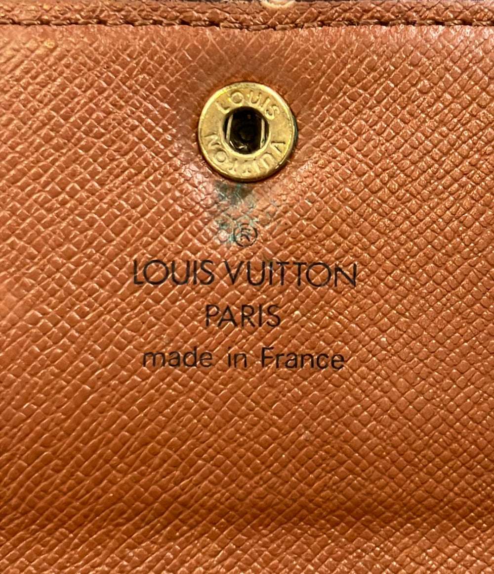 訳あり LOUIS VUITTON 三つ折り財布 ポルトトレゾール エテュイ パピエ モノグラム M61202 レディース メンズ ルイ・ヴィトン