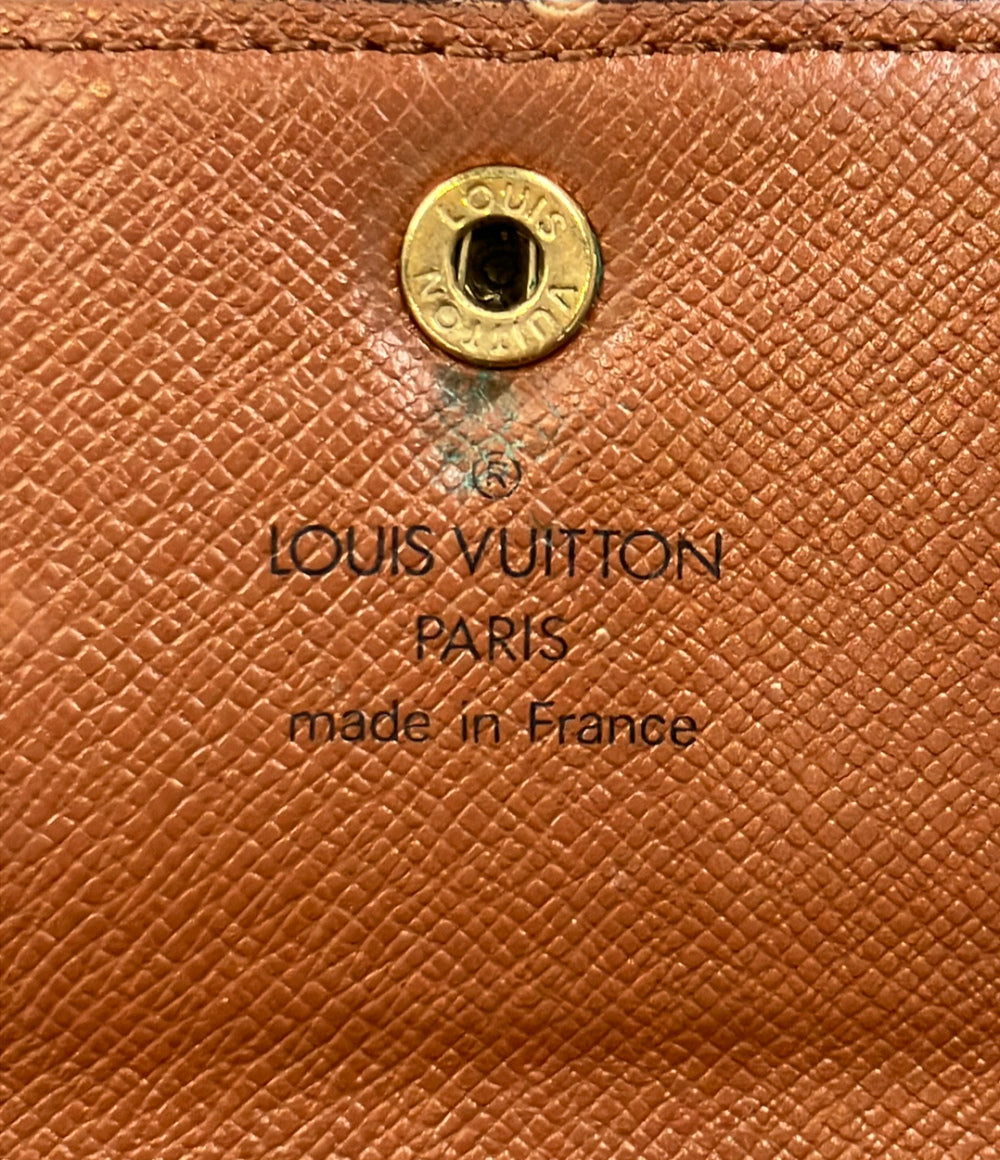 訳あり LOUIS VUITTON 三つ折り財布 ポルトトレゾール エテュイ パピエ モノグラム M61202 レディース メンズ ルイ・ヴィトン