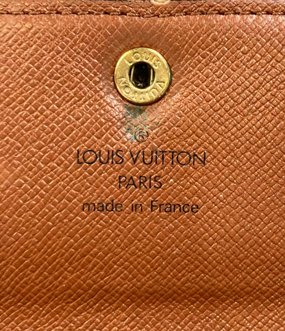 訳あり LOUIS VUITTON 三つ折り財布 ポルトトレゾール エテュイ パピエ モノグラム M61202 レディース メンズ ルイ・ヴィトン