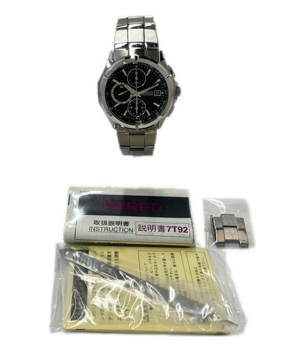 セイコー 腕時計 WIRED ワイアード クオーツ ブラック 7T92-0JK0