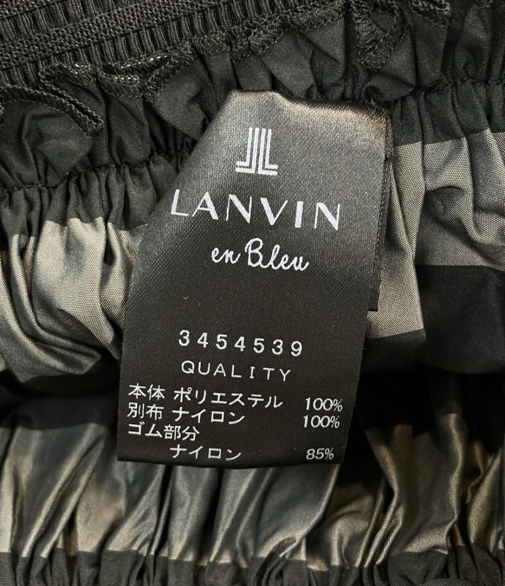 美品 LANVIN en Bleu 膝丈スカート レース 3454539 レディース SIZE 38 (M) ランバンオンブルー