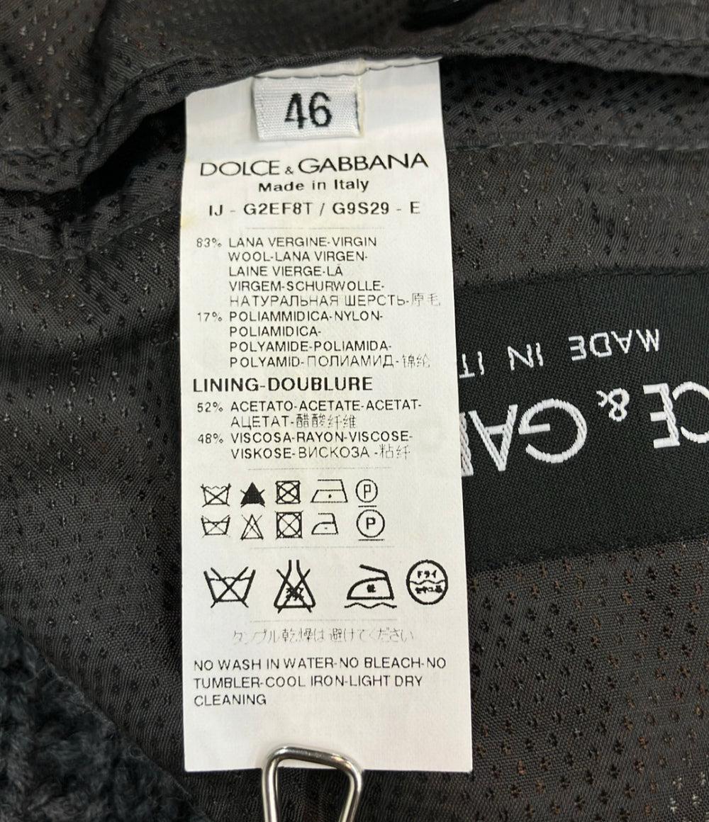 DOLCE & GABBANA ニットジャケット チャコール G2EF8T メンズ SIZE 46 (M) ドルチェアンドガッバーナ
