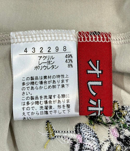 OLLEBOREBLA 長袖 タートルシャツ ブタ刺繍入り レディース オレボレブラ