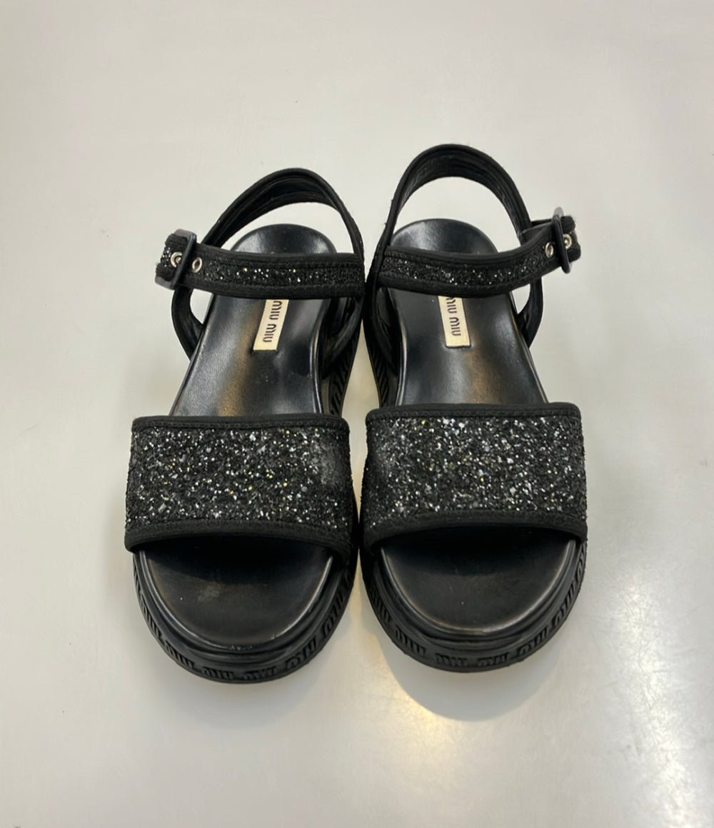 MIUMIU スポーツサンダル グリッター レディース SIZE 37 1/2 (24.5cm) ミュウミュウ