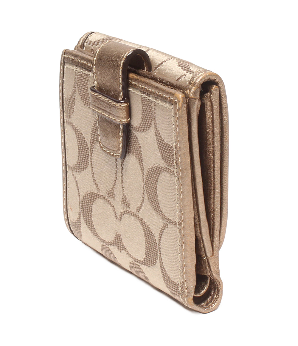 COACH Wホック二つ折り財布 シグネチャー レディース コーチ