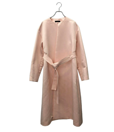 YOKO CHAN ノーカラーコート フロントネックホック ベルト付き Aライン オーバーサイズ YCC-521-150 レディース SIZE 38 (M) ヨーコチャン