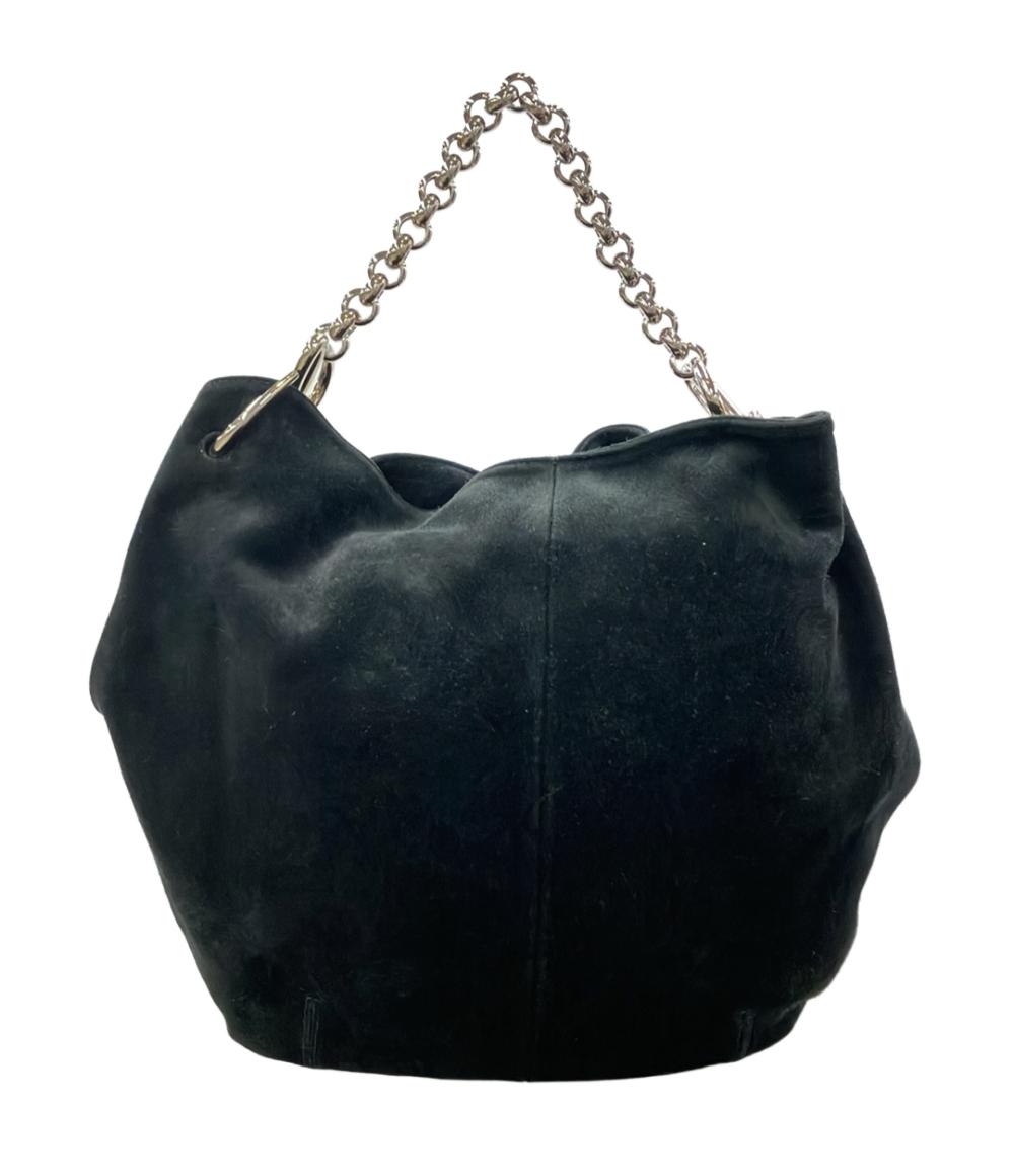 LOEWE チェーンショルダーバッグ 肩掛け スエード アナグラム レディース ロエベ