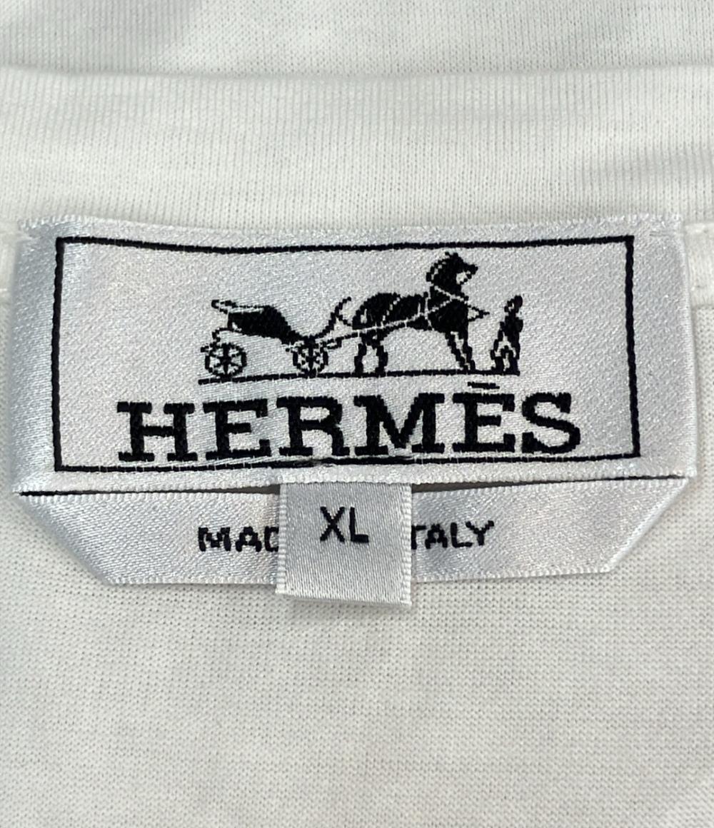 美品 HERMES 半袖Tシャツ IMPRIME ODYSEE クルーネック メンズ SIZE XL エルメス