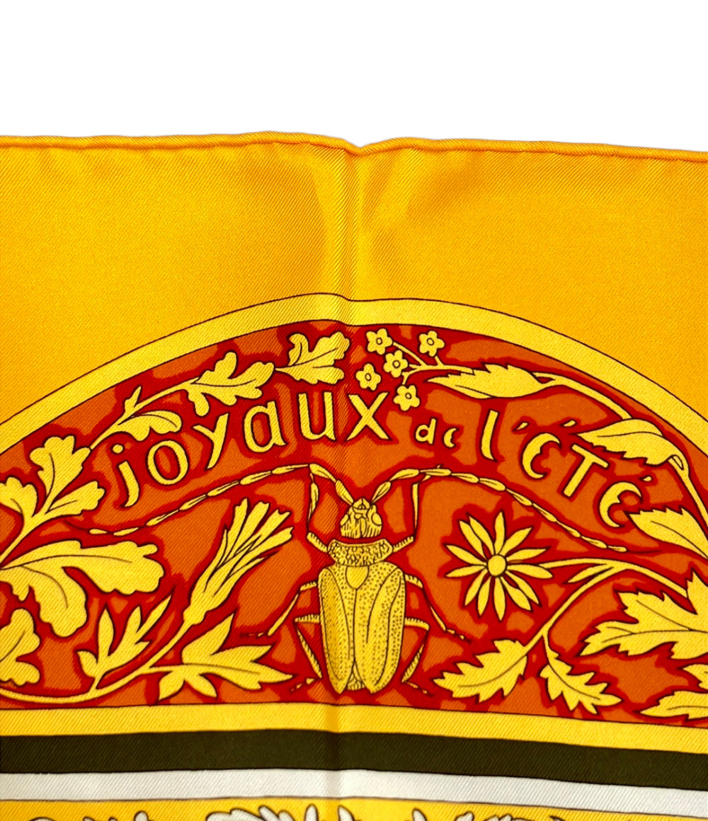 美品 HERMES スカーフ シルク100% カレ90 Joyaux de l'Eté レディース エルメス