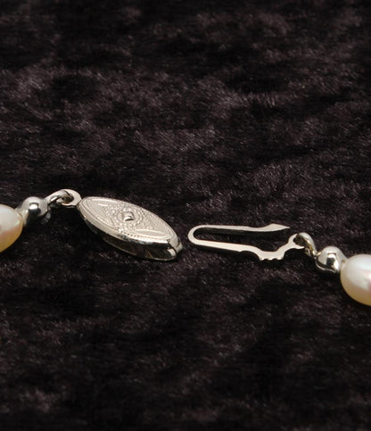 美品 ネックレス 湖水パール 3x2mm レディース