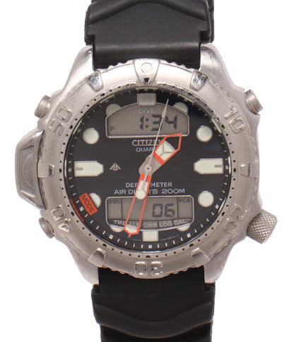 CITIZEN 腕時計 アクアランド プロマスター クオーツ ブラック C500-Q00150 メンズ シチズン