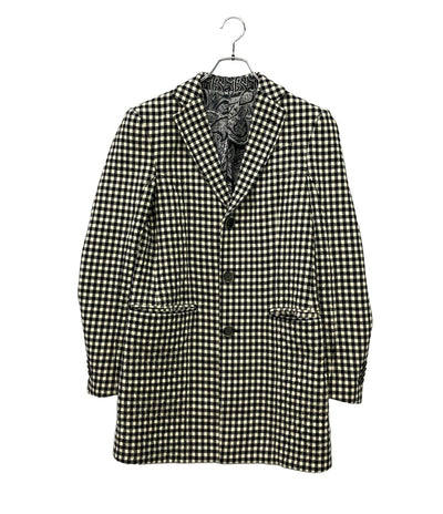 美品 ETRO ギンガムチェックチェスターコート メンズ SIZE 46 (M) エトロ