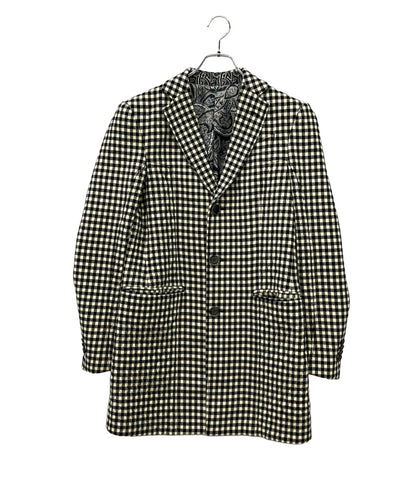 美品 ETRO ギンガムチェックチェスターコート メンズ SIZE 46 (M) エトロ