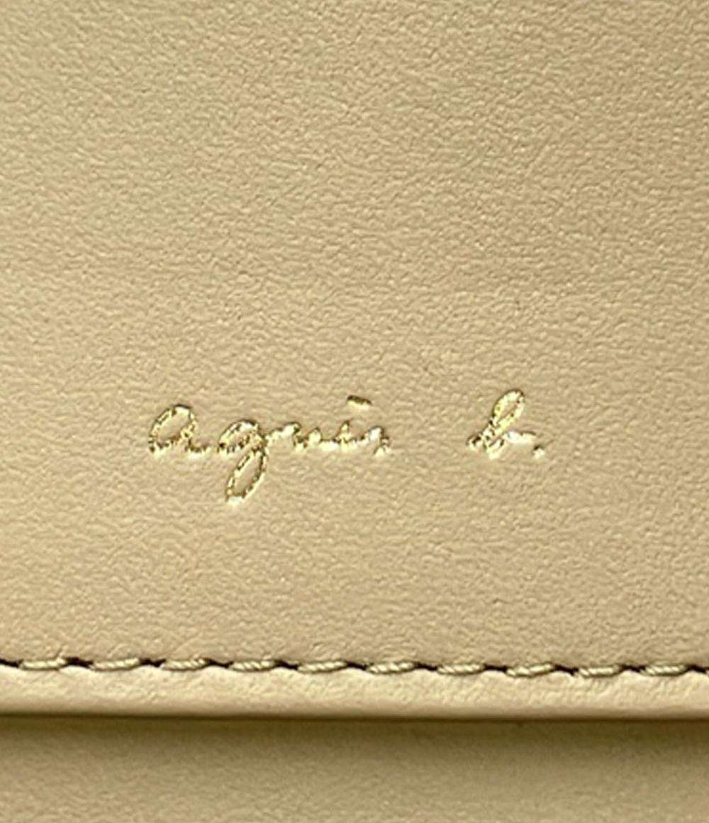 【最終値下げ価格！！】新色！アニエスベー  長財布　ベージュ agnes b.（アニエスベー） 財布 レザー ラウンドジップ ロング