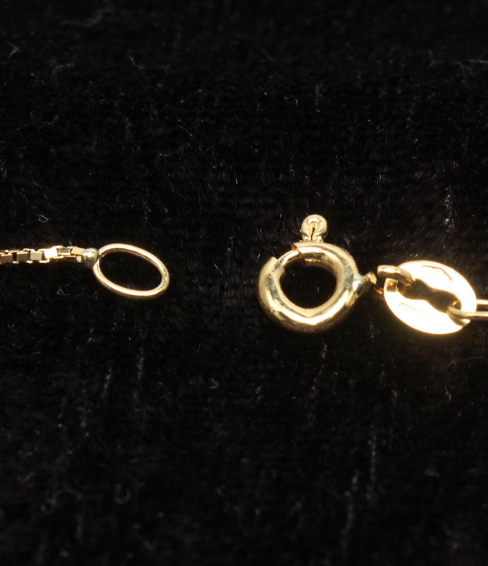 美品 ネックレス K18 パール エメラルド レディース