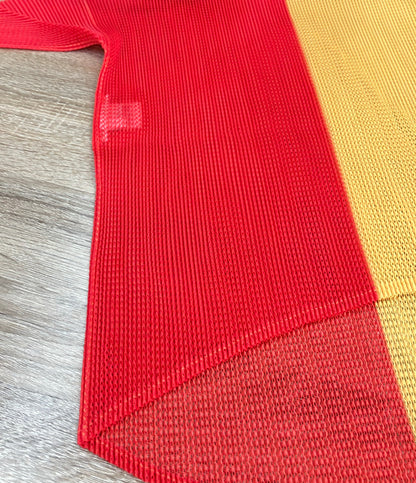 美品 PLEATS PLEASE 半袖シャツ タタミメッシュ カラーブロック PP61-F0262 レディース プリーツプリーズ