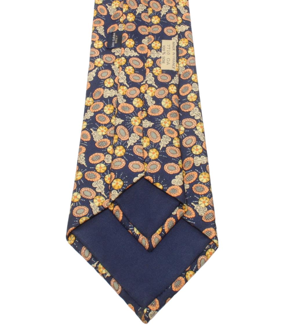 エルメス ネクタイ シルク100％ 宝石の花 メンズ HERMES