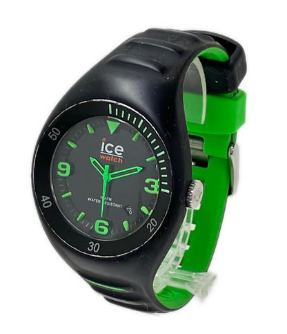 ice watch 腕時計 ブラックグリーンミディアム ピエールクエ クオーツ ブラック 017599 レディース メンズ アイスウォッチ