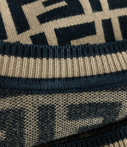 FENDI FFモチーフ 半袖 ニット FZY02-A5QG レディース SIZE 46 (L) フェンディ