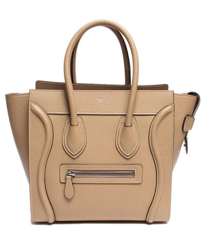 セリーヌ レザー ハンドバッグ シルバー金具 ラゲージ マイクロショッパー デューン レディース CELINE