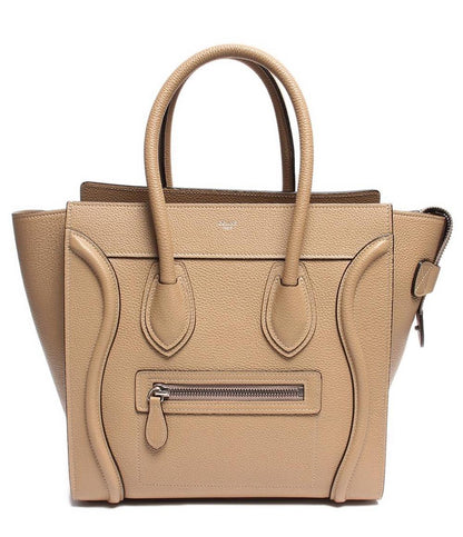 セリーヌ レザー ハンドバッグ シルバー金具 ラゲージ マイクロショッパー デューン レディース CELINE
