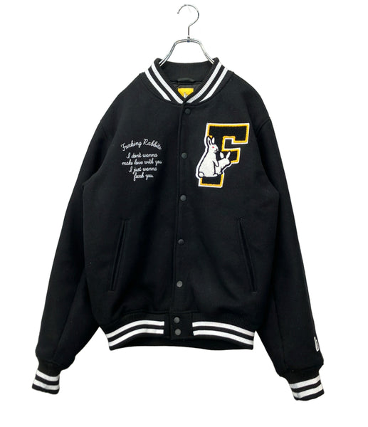 FR2のスタジャン FR2 スタジャン スナップボタン Rabbits Emblem Varsity Jacket メンズ