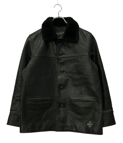 NEIGHBORHOOD レザージャケット シングル ホース ファー ボタン HUDSON 142CCNH-JKM01 S メンズ SIZE S ネイバーフッド