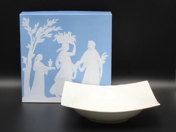 美品 ウエッジウッド スクエアボウル パスタプレート 皿 24cm エスリアル ETHEREAL WEDGWOOD