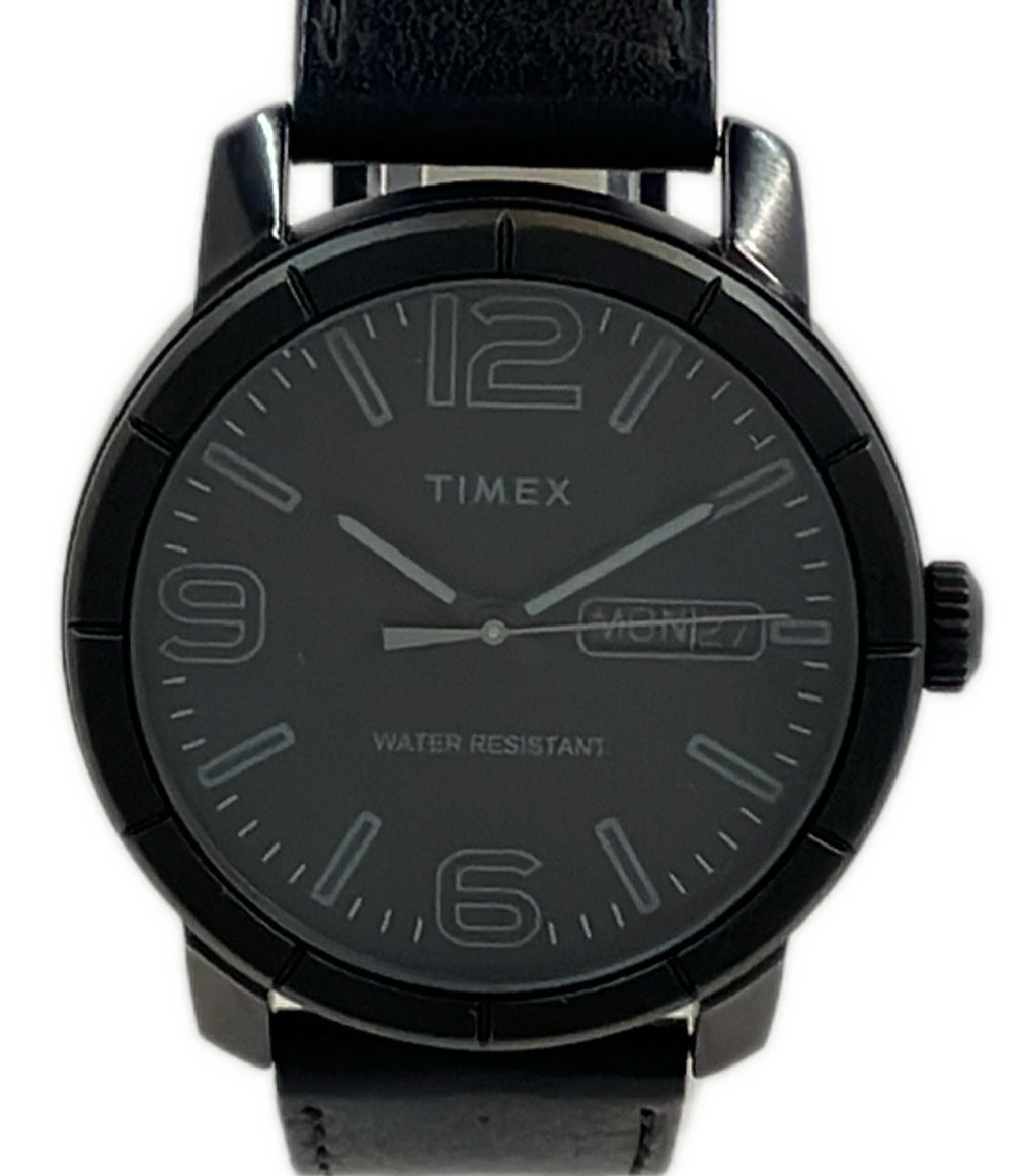 美品 TIMEX 腕時計 クオーツ ブラック TW2R64300 メンズ タイメックス