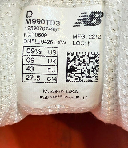 ニューバランス ローカットスニーカー テディ・サンティス コラボ M990TD3 メンズ SIZE 27.5 (L) NEW BALANCE