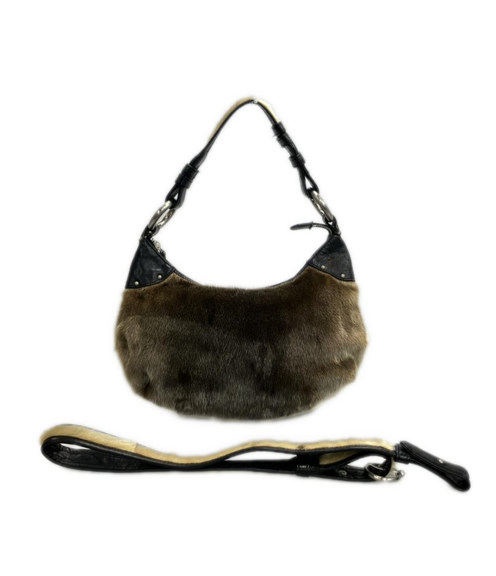 アルカン 2wayハンドバッグ ショルダーバッグ 斜め掛け 毛皮あざらし レディース ARUKAN