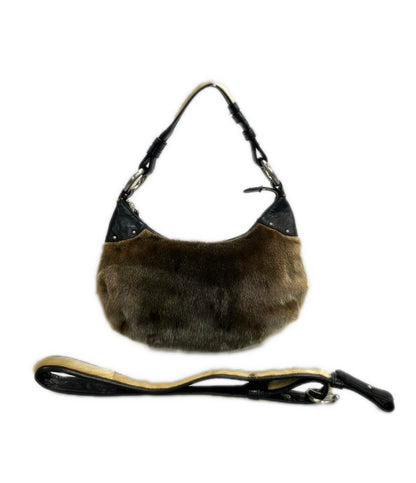 アルカン 2wayハンドバッグ ショルダーバッグ 斜め掛け 毛皮あざらし レディース ARUKAN