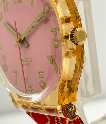 Swatch 腕時計 クオーツ ピンク ユニセックス スウォッチ