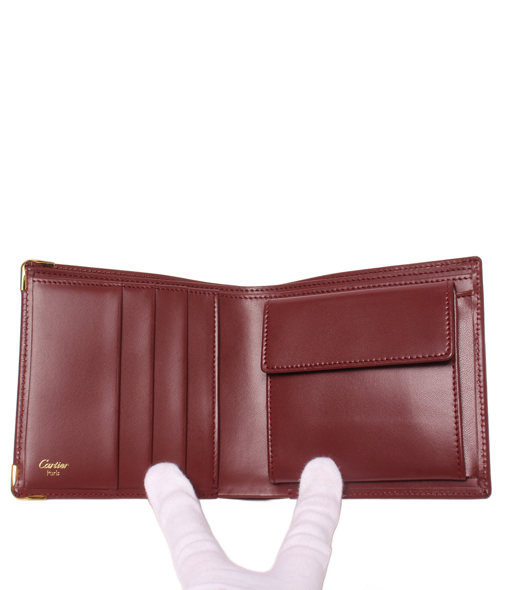 美品 Cartier 二つ折り財布 マスト ドゥ カルティエ メンズ レディース カルティエ