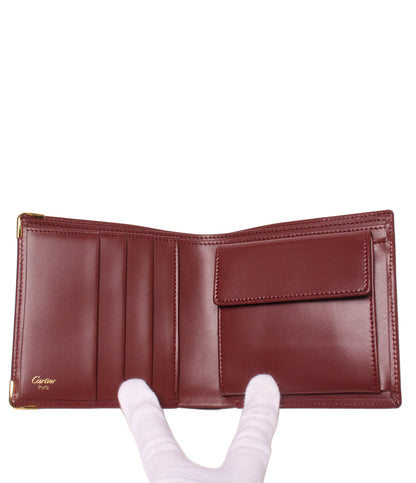 美品 Cartier 二つ折り財布 マスト ドゥ カルティエ メンズ レディース カルティエ