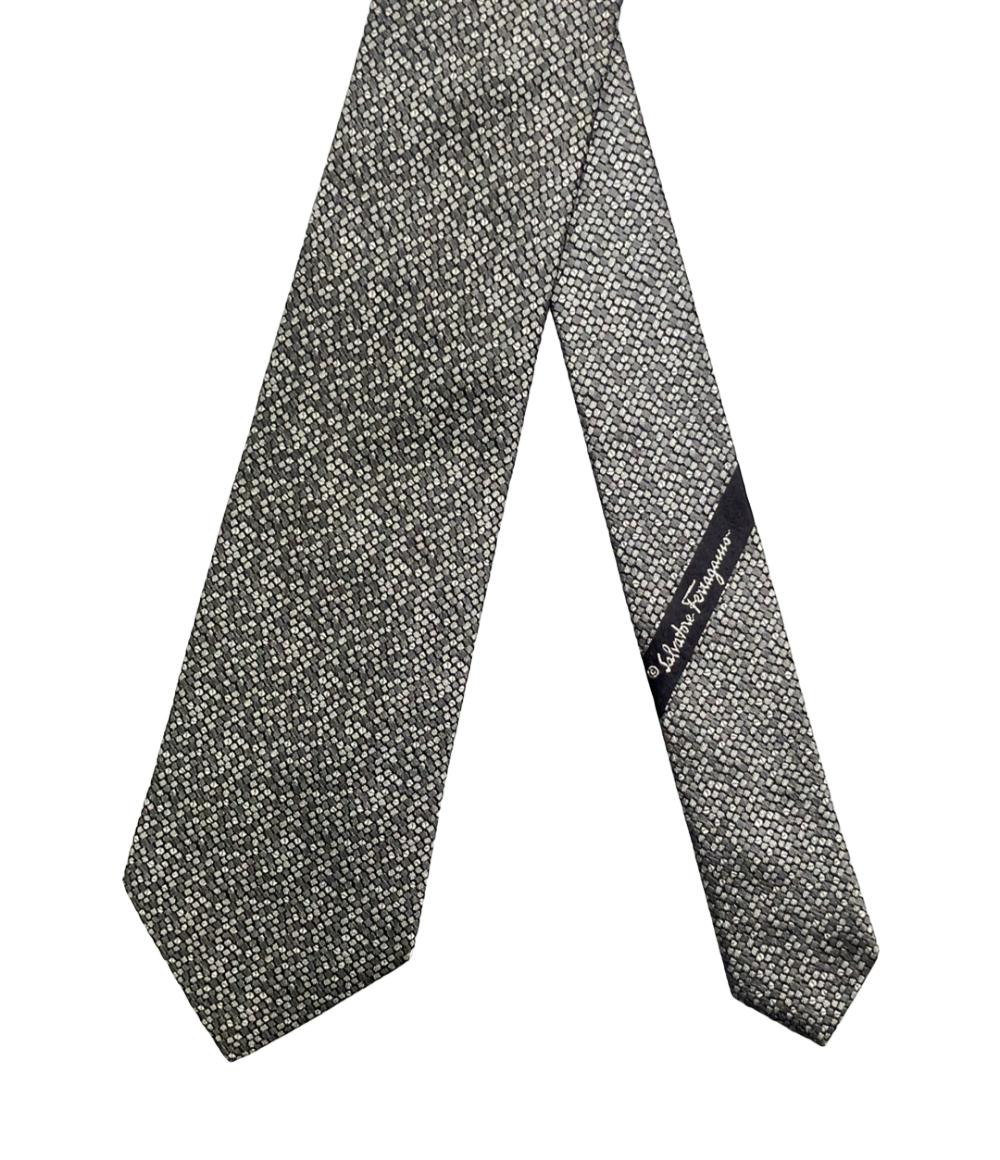 美品 Salvatore Ferragamo ネクタイ シルク100% メンズ サルヴァトーレフェラガモ