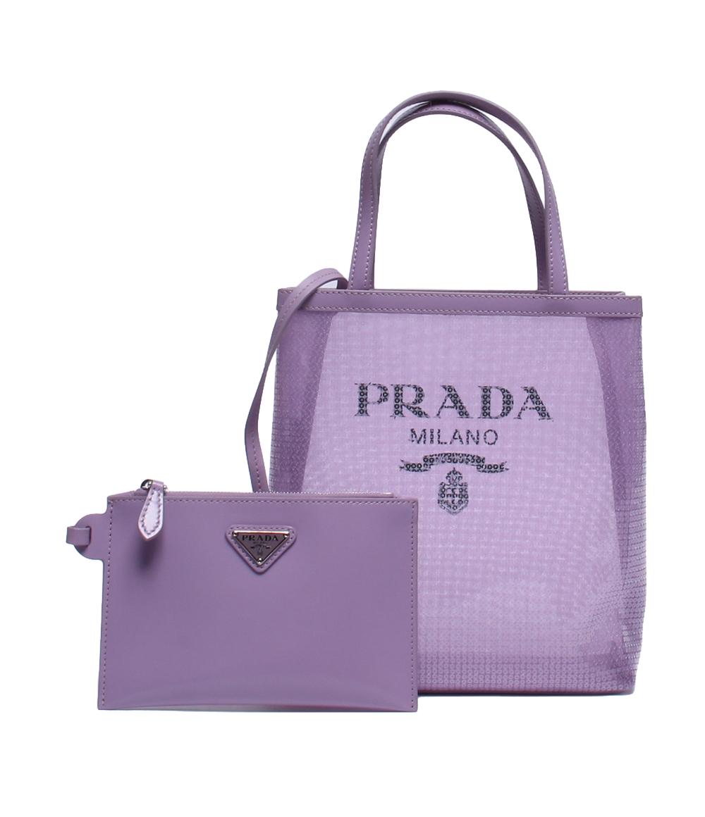 美品 プラダ ハンドバッグ スパンコール 1BG417 レディース PRADA