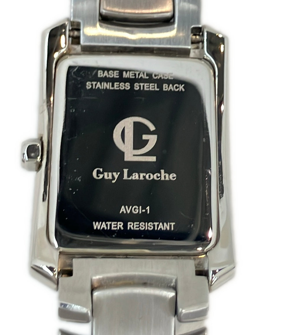 美品 Guy Laroche 腕時計 クオーツ ブラック AVGI-1 メンズ ギ・ラロッシュ