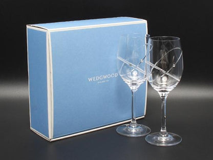 美品 ウエッジウッド ワイングラス 2点セット ペア プロミシス ウィズ ディス リング WEDGWOOD