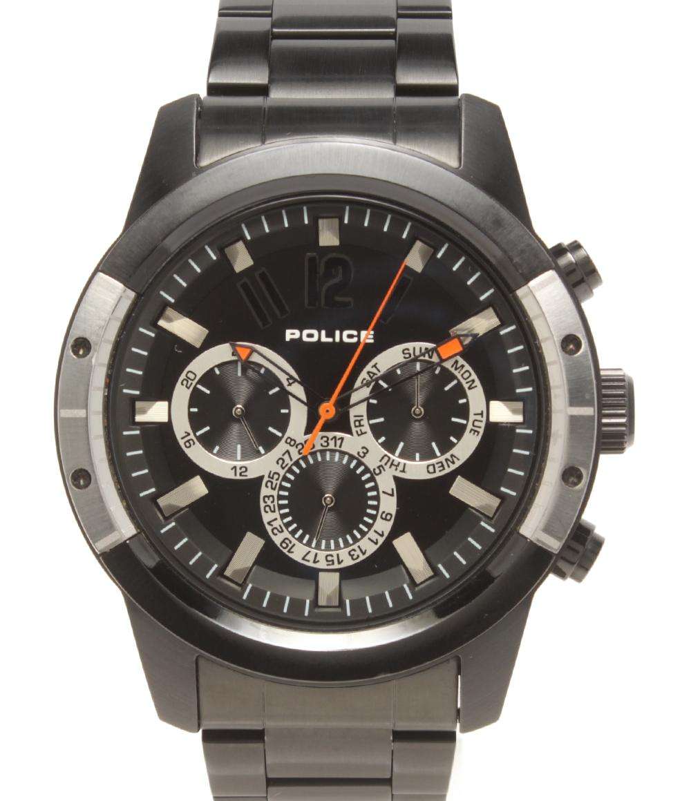 POLICE 腕時計 クオーツ ブラック PL.14528J メンズ ポリス