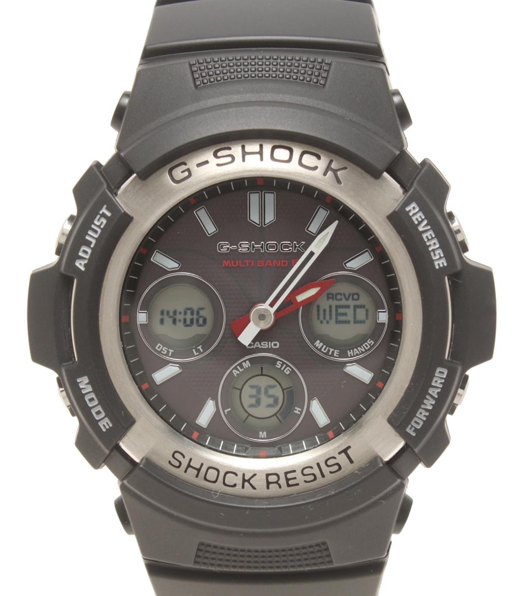美品 CASIO 腕時計 G-SHOCK ソーラー AWG-M100-1AJF メンズ カシオ