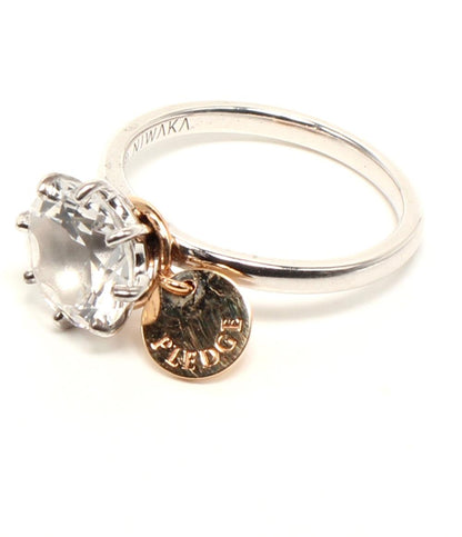 美品 NIWAKA リング 指輪 SV K18 PLEDGE レディース SIZE 7号 ニワカ