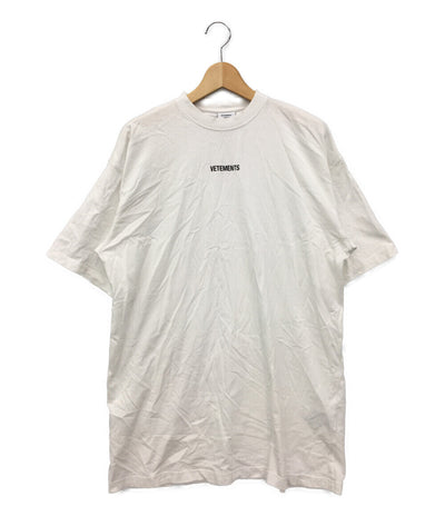 ヴェトモン  オーバーサイズ半袖Tシャツ スモールロゴ バックロゴ ユニセックス      メンズ SIZE XS (XS以下) VETEMENTS