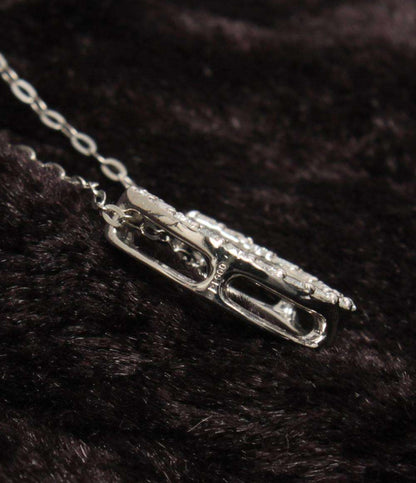 美品 ネックレス Pt950 Pt900 ダイヤ 0.20ct ホースシューモチーフ レディース