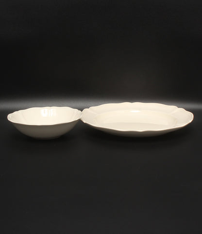 美品 WEDGWOOD プレート 皿 26cm サラダボウル 16cm 8点セット クイーンズ プレーン ウエッジウッド