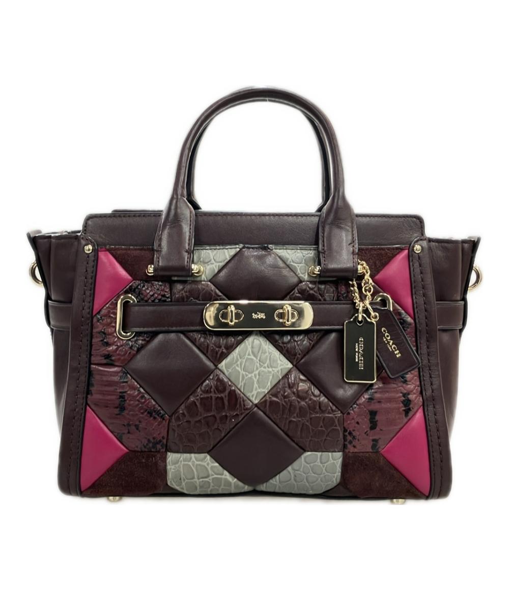 COACH ハンドバッグ ショルダーバッグ 2WAY パッチワーク レザー 38365