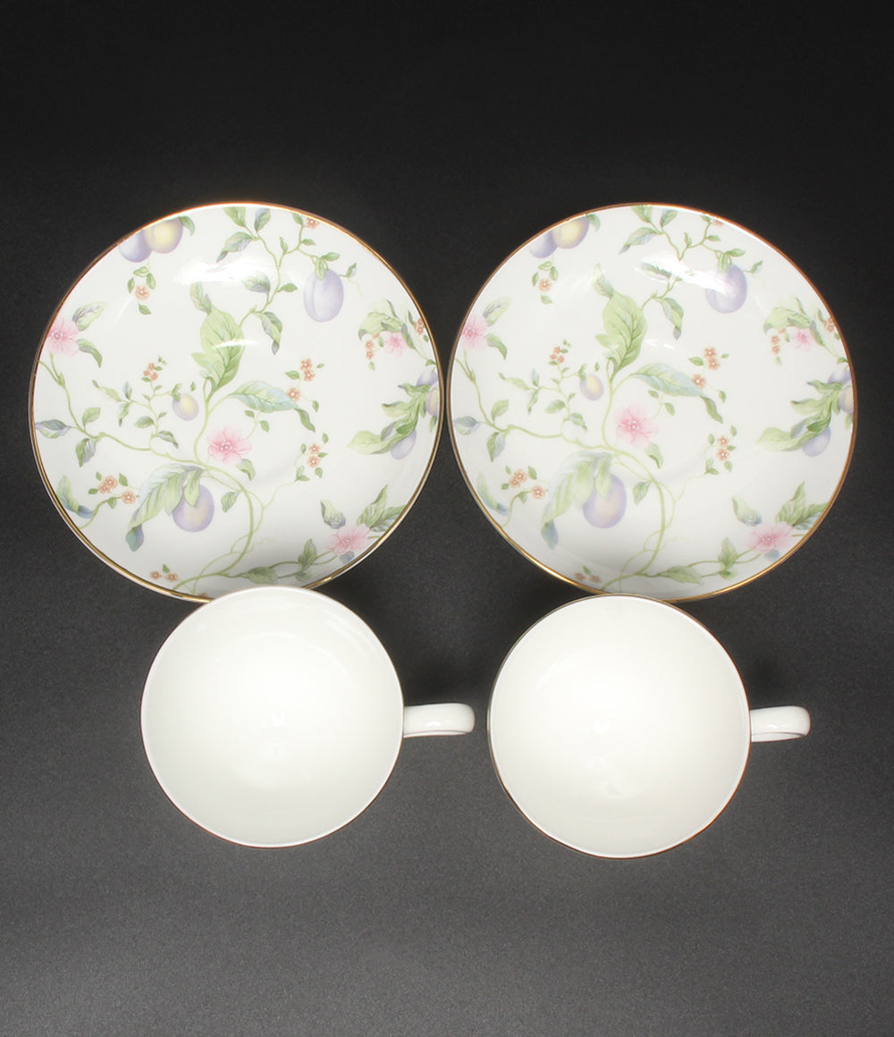美品 WEDGWOOD カップ＆ソーサー 2客セット ペア スウィートプラム ウエッジウッド
