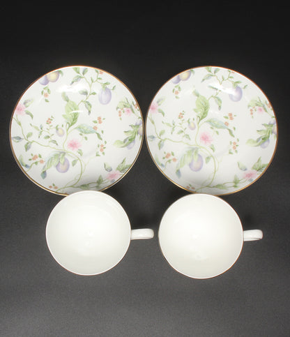 美品 WEDGWOOD カップ＆ソーサー 2客セット ペア スウィートプラム ウエッジウッド