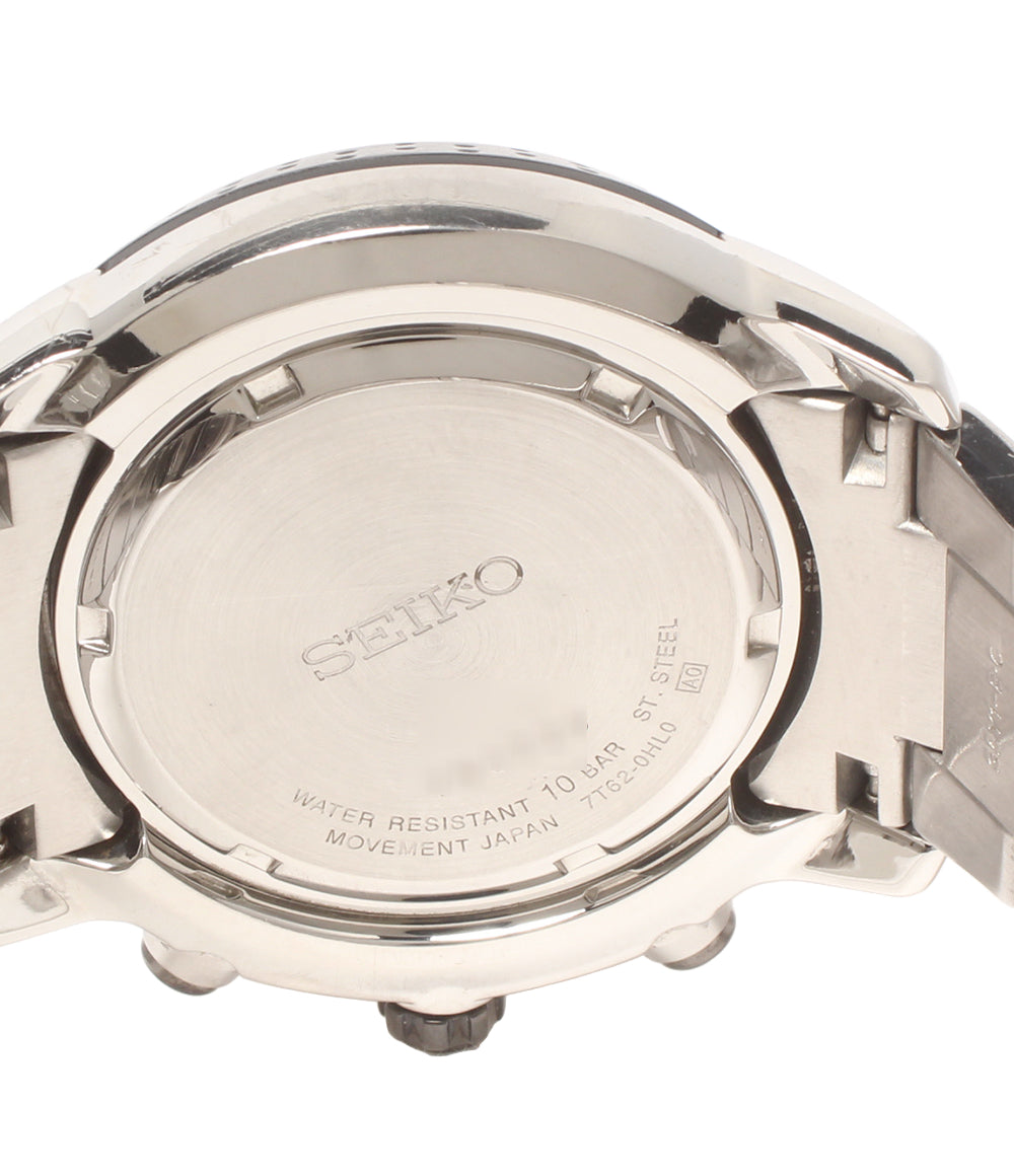 SEIKO 腕時計 クオーツ ブラック 7T62-0HL0 メンズ セイコー