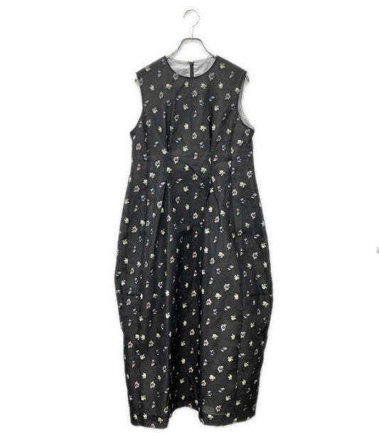 LANVIN en Bleu fleuretteジャガードワンピース レディース SIZE 36 ランバンオンブルー